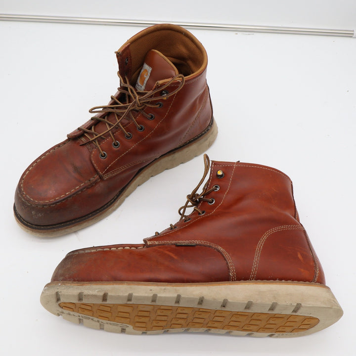 Carhartt Mens 6-Inch Waterproof Steel Toe Wedge Sole Work Boots Brown 13M