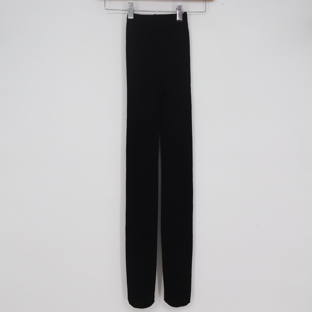 Unbranded Women's High Waisted Black Stretch Knit Full Length Leggings