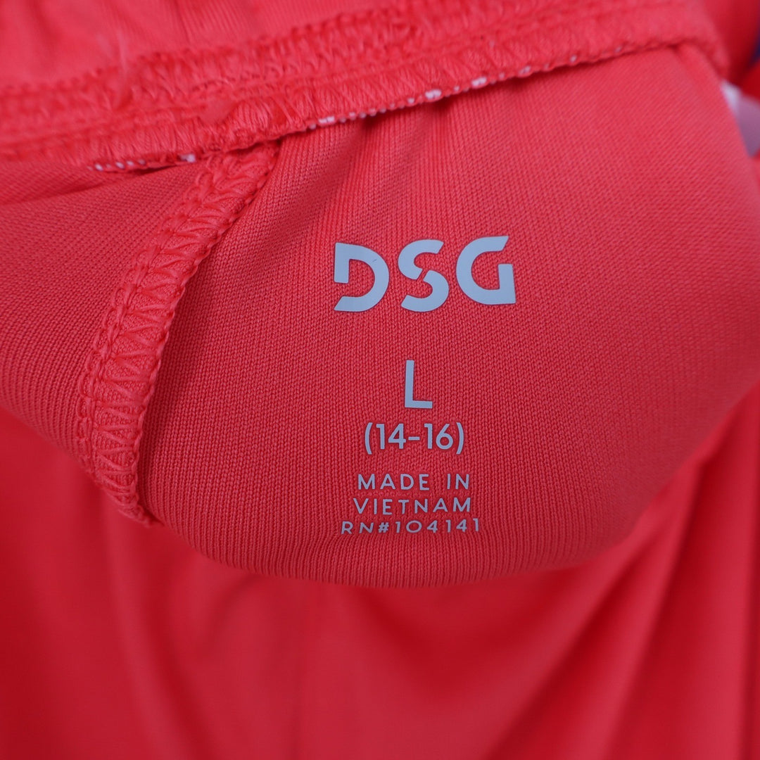 DSG Boys All Sport Short Cabana Coral Pure White L 14-16 New
