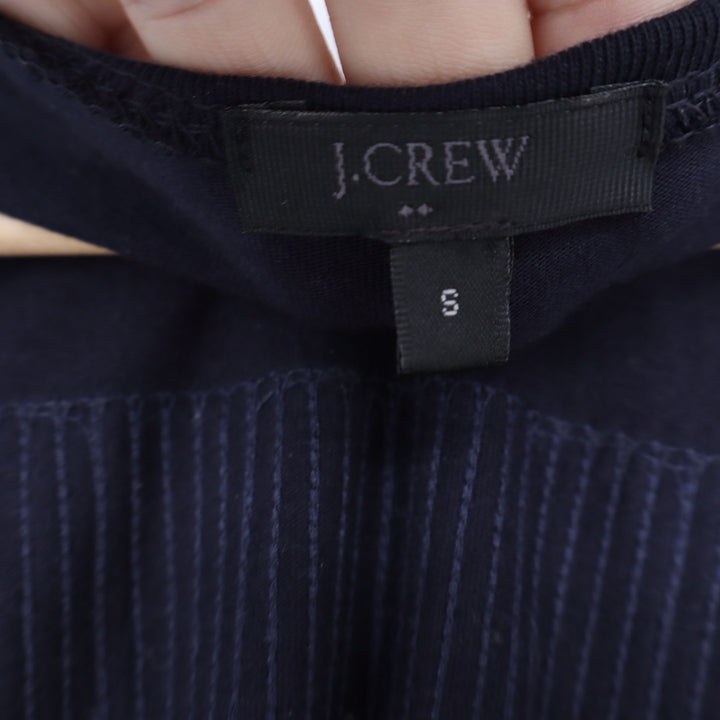 J.Crew Navy Blue Sequin Striped Racerback Cotton Tank Dress Small