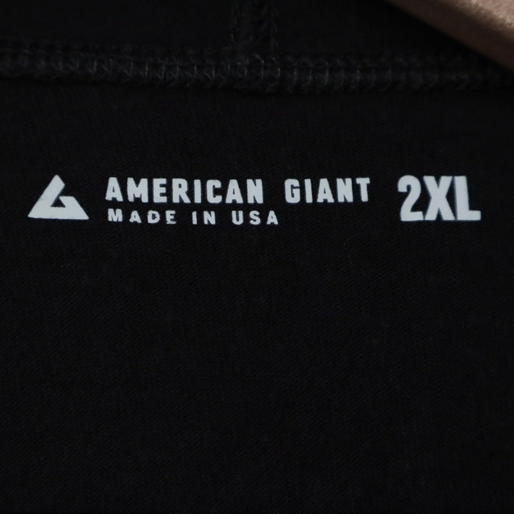 American Giant Lightweight Full Zip Hoodie Womens 2XL Black Tri Blend Jersey