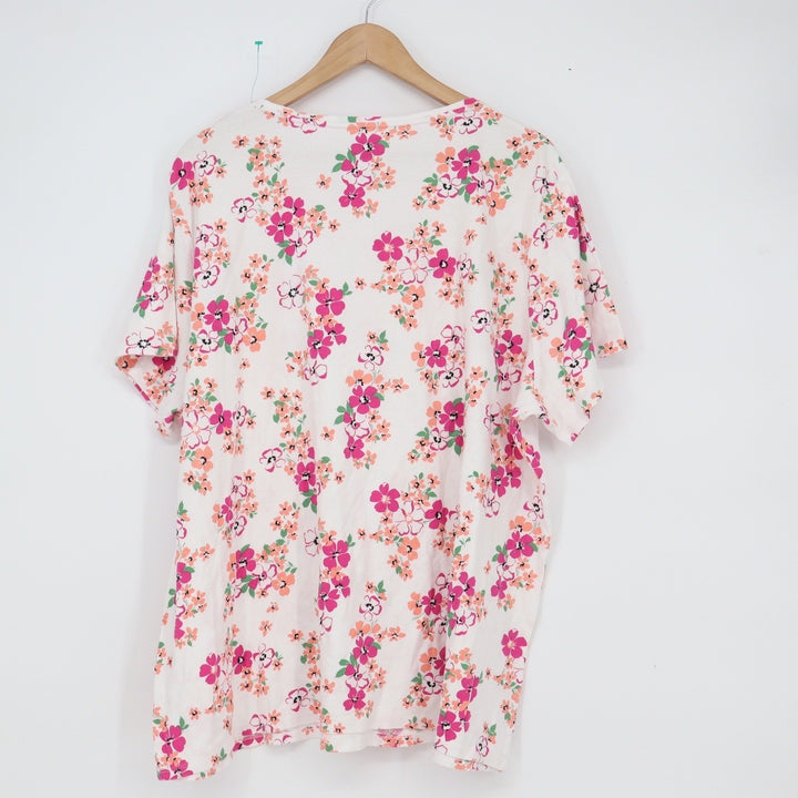 Croft & Barrow The Classic Tee 3X Floral Print Cotton Short Sleeve Top