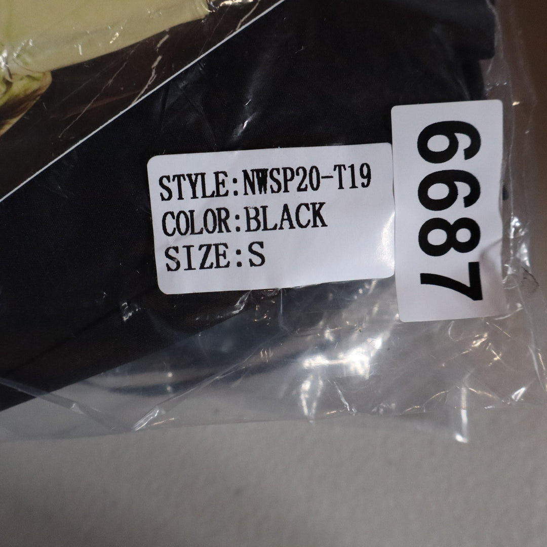 Naked Wardrobe The Statement Black Puff Sleeve Crop Top NWSP20-T19 Womens Small