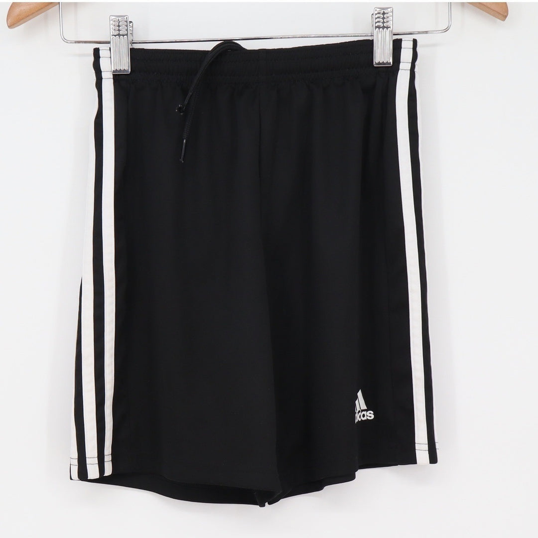 Adidas Shorts Youth GN5767 Aeroready Black 3-Stripe Activewear Excellent