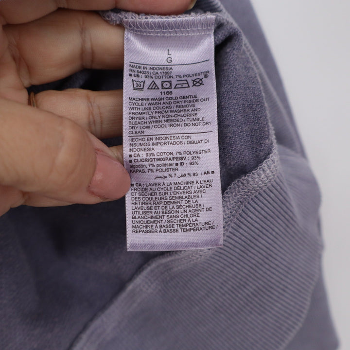 Old Navy Mens Large Faded Purple Raglan Crew Neck Sweatshirt V-Stitch