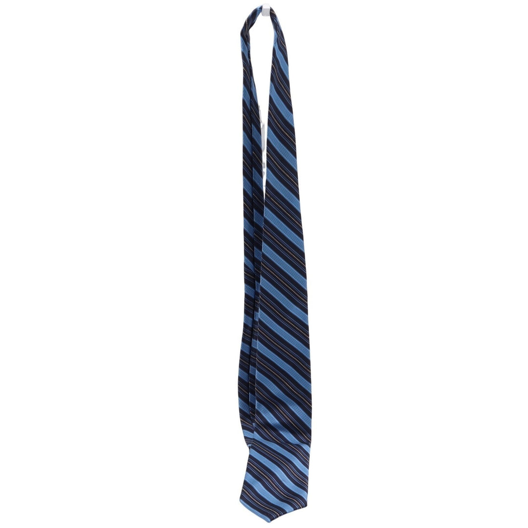 Jos A Bank Signature Collection Blue Striped Silk Cotton Tie Made in Italy