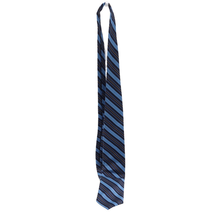 Jos A Bank Signature Collection Blue Striped Silk Cotton Tie Made in Italy