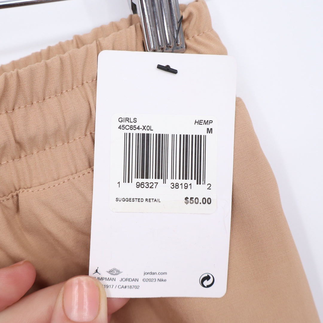 Jordan Girls Jumpman Cargo Pants Hemp Beige Joggers Size M 10-12 NEW
