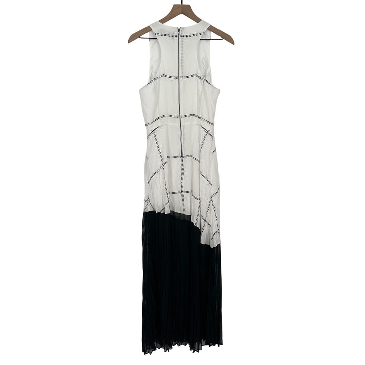 The Line & Dot Black and White Pleated Maxi Dress Size M