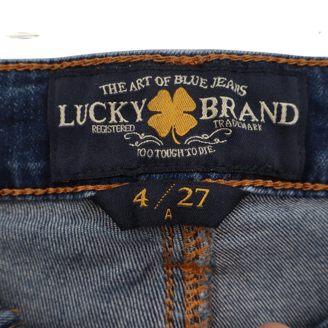 Lucky Brand Jeans Womens 4/27 Blue Denim Cotton Stretch Mid Rise Skinny Leg
