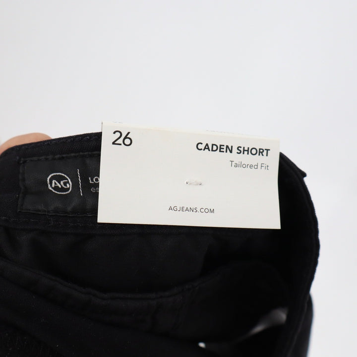 AG Adriano Goldschmied Caden Short Tailored Fit Black Chino Shorts Size 26 NEW