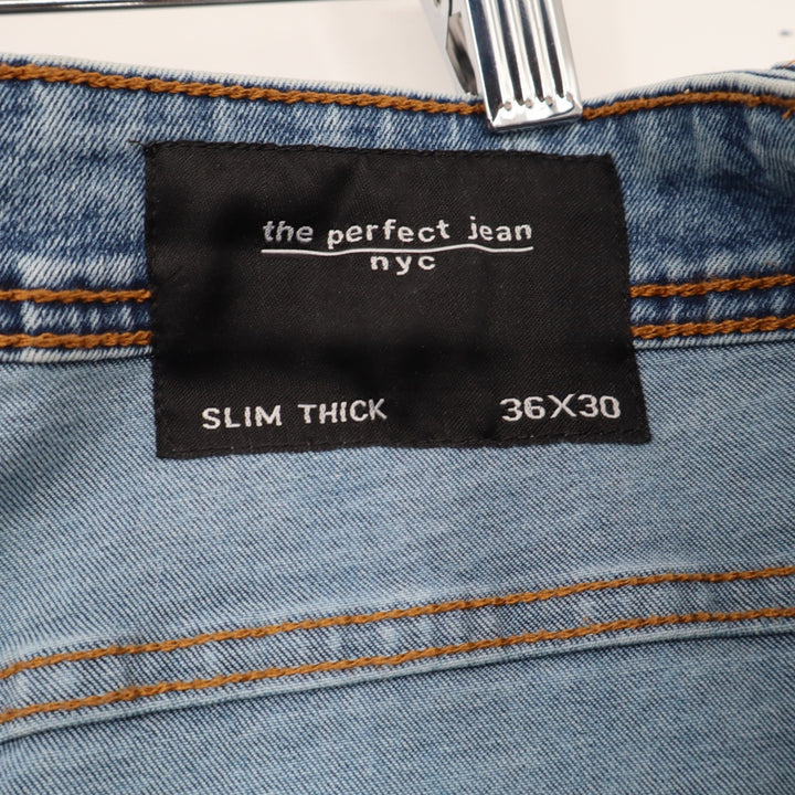 The Perfect Jean NYC Jeans Mens 36x30 Slim Thick Blue Stretch Denim Excellent