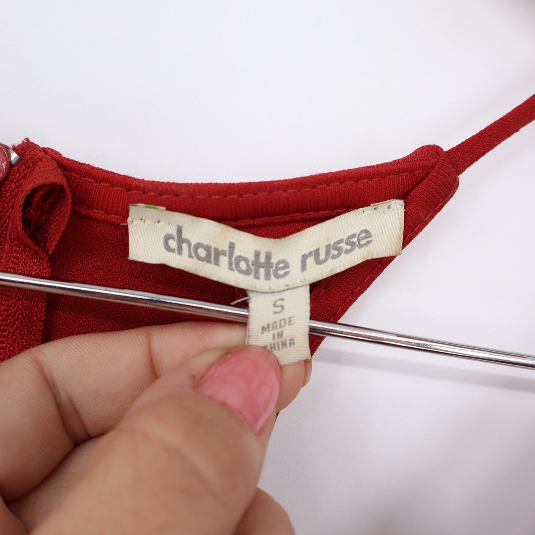 Charlotte Russe Dress Women S Red Strappy Racerback Tulip Good