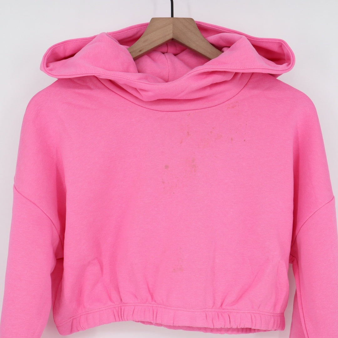 Naked Wardrobe Pink Cropped Hoodie Sweatshirt XL Women's