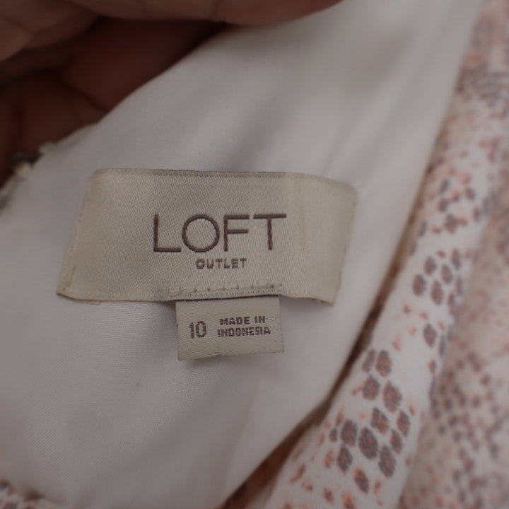 LOFT Outlet Womens Neutral Snakeskin Print Wide Leg Sleeveless Jumpsuit Size 10