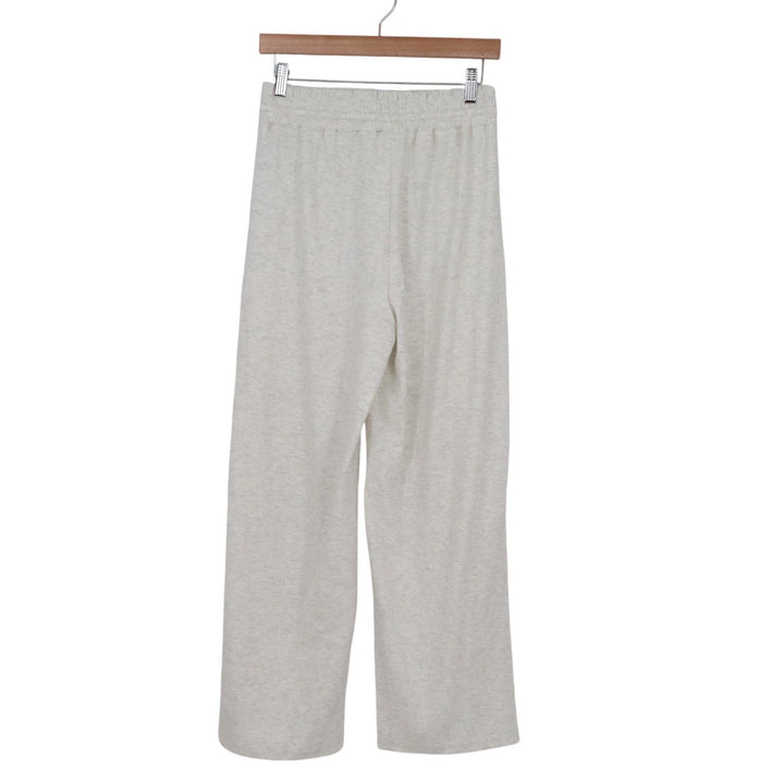 SHEIN Heather Oatmeal Wide Leg Lounge Pants Womens Medium Drawstring Relaxed