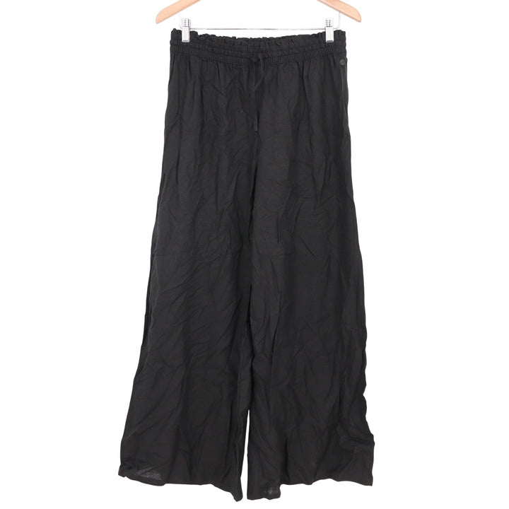 CALIA Womens Pure Black Linen Blend Wide Leg Cover Up Pants Small NWT
