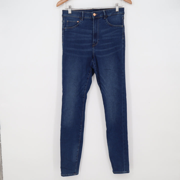 H&M Jeggings Womens 29/32 High Waist Dark Blue Skinny Stretch Denim Excellent