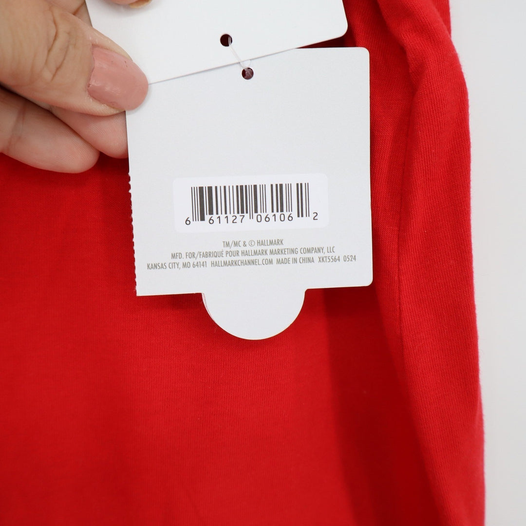 Hallmark Channel Womens Red Graphic T-Shirt XL This Is My Watching Shirt