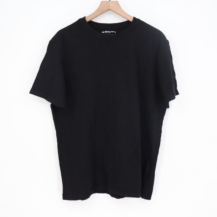 American Giant Classic Black Cotton T Shirt Crew Neck Made in USA Size L