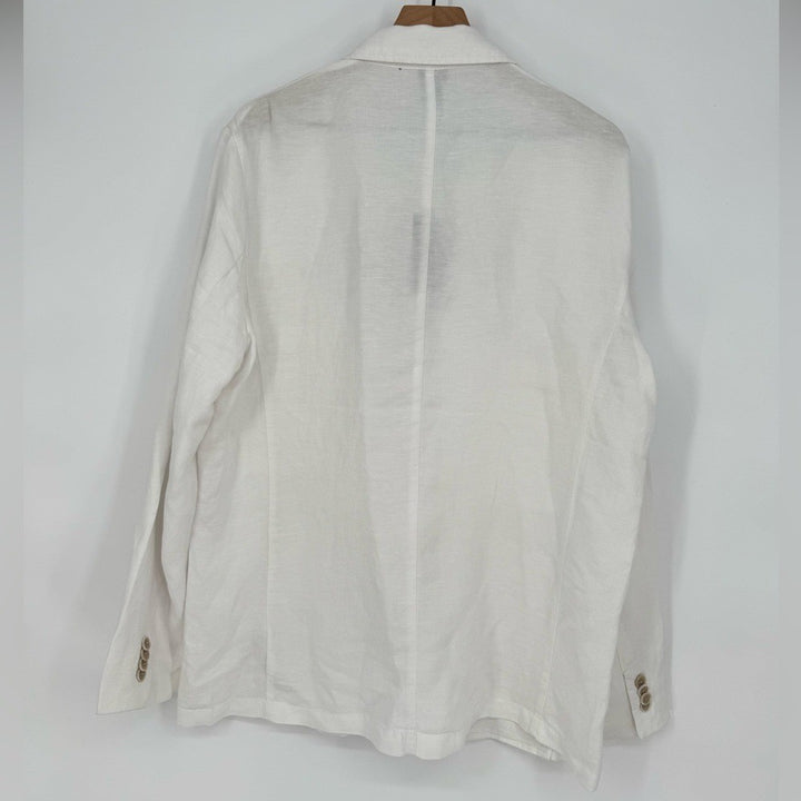 Daniel Hechter White Linen Blend Jacket Men's Size L