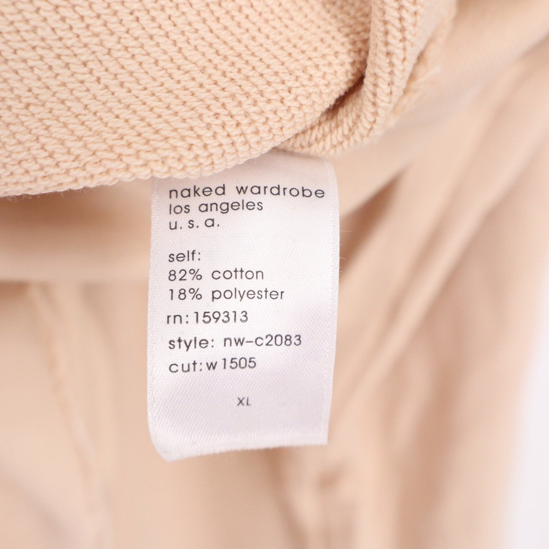 Naked Wardrobe Tan Beige Sweatshirt and Joggers Set XL NEW