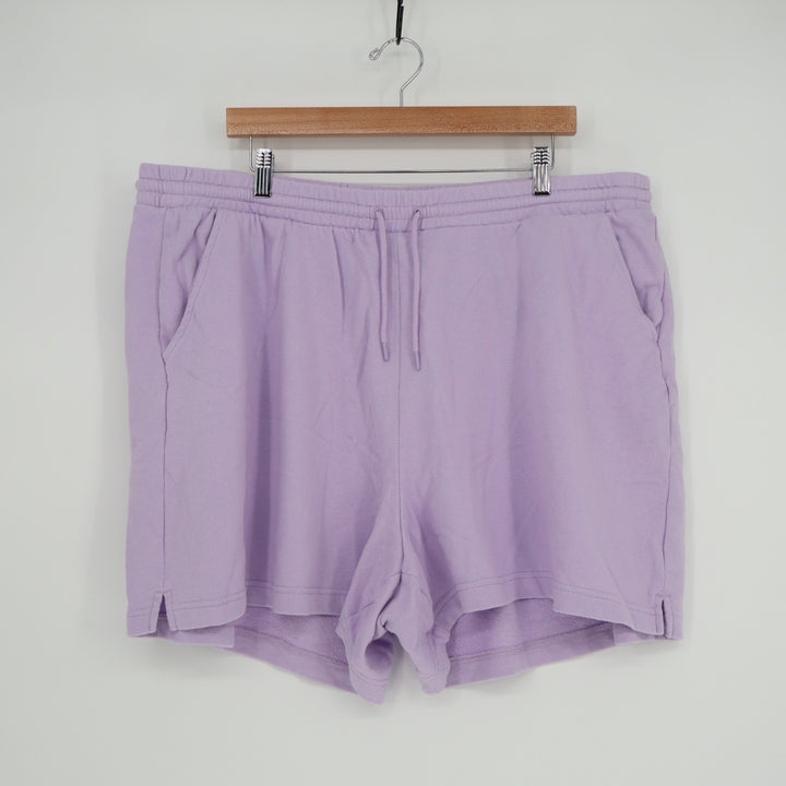 Old Navy Sweatshort Womens XL Lavender Cotton Slash Pockets Drawstring Waist