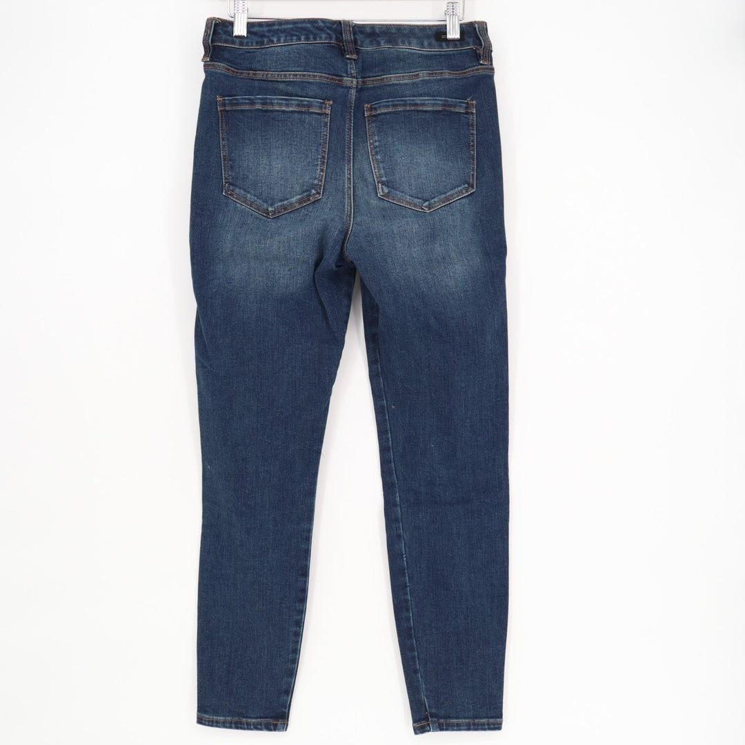 Liverpool Abby Skinny Jeans Womens 4 Blue Denim Cotton Stretch Side Novelty Tape
