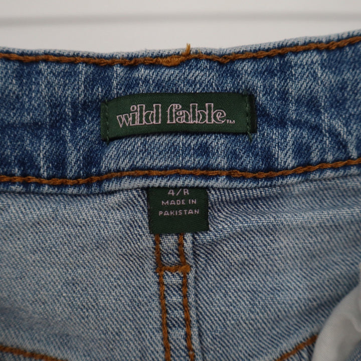 Wild Fable High Rise Rolled Cuff Denim Shorts Medium Wash Blue Womens Size 4/R