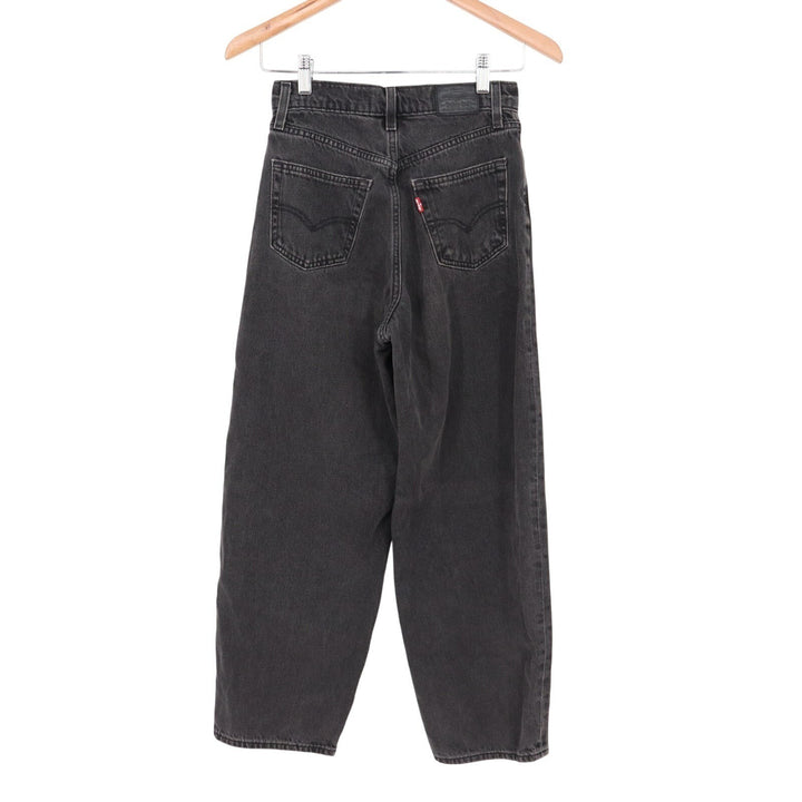 Levi's Balloon Leg Jeans Womens 25 Black Dark Wash Denim Relaxed Fit Tapered Leg