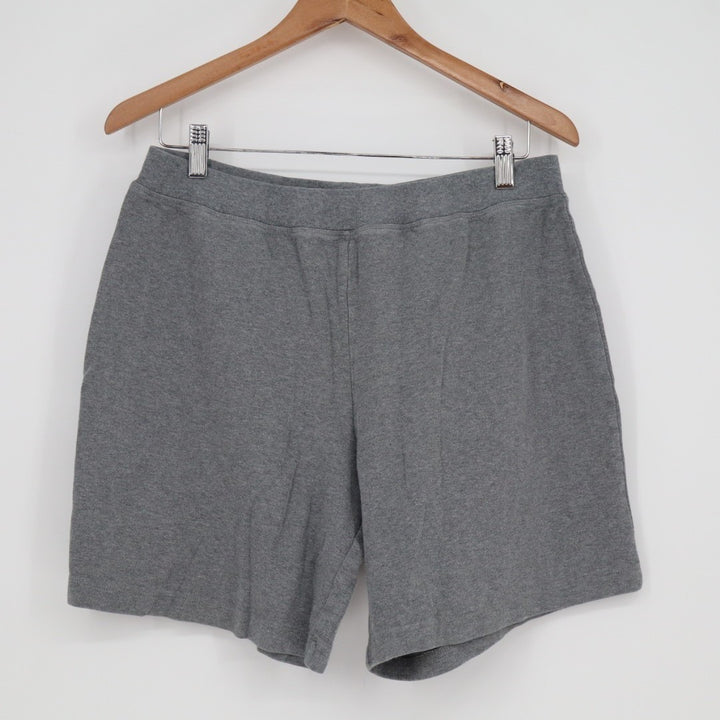 Swick & Moore Shorts Womens Large Gray Knit Cotton Stretch Elastic Waistband