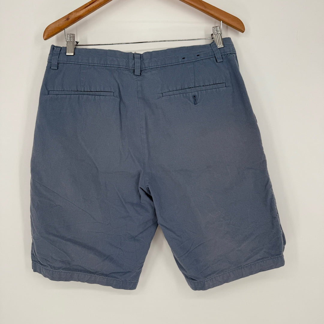 Banana Republic Emerson Short Mens Size 32 Blue Chino Flat Front Casual Menswear
