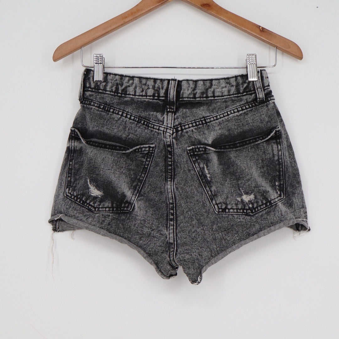 Wild Fable Highest Rise Cutoff Shorts Grey Acid Wash Distressed Denim Size 2