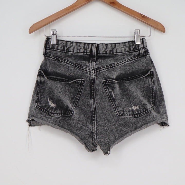 Wild Fable Highest Rise Cutoff Shorts Grey Acid Wash Distressed Denim Size 2