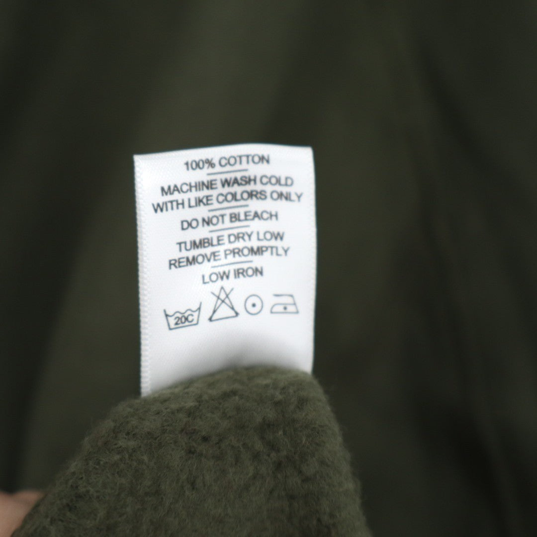 American Giant Midweight Sweatshirt Womens Large Olive Green Fleece Half Zip