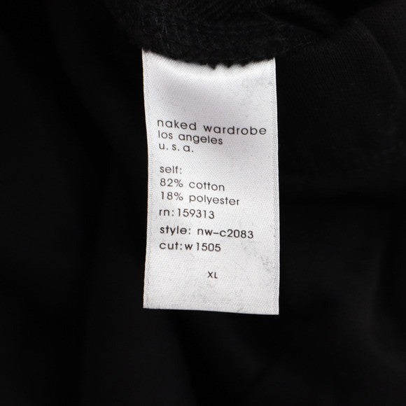 Naked Wardrobe XL Black Sweatshirt and Joggers Lounge Set