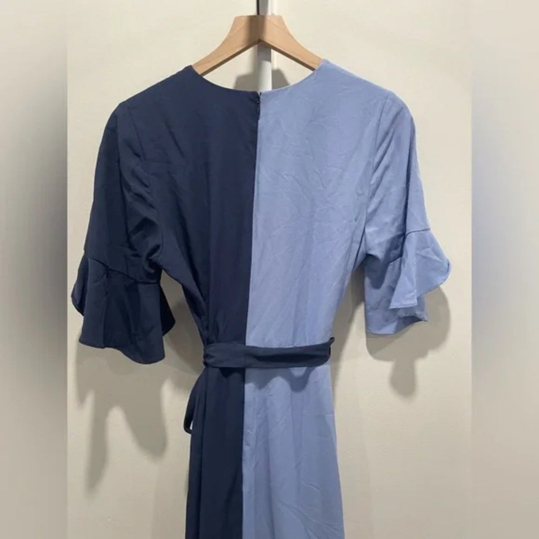 Hutch Colorblock Wrap Dress Size S
