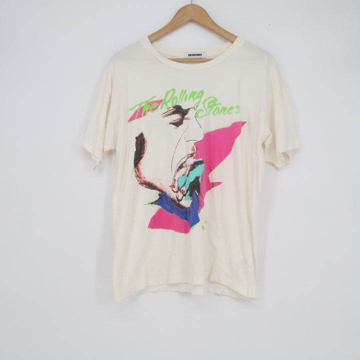 Daydreamer Rolling Stones Love You Live 77 Graphic Band T-Shirt Cream XS