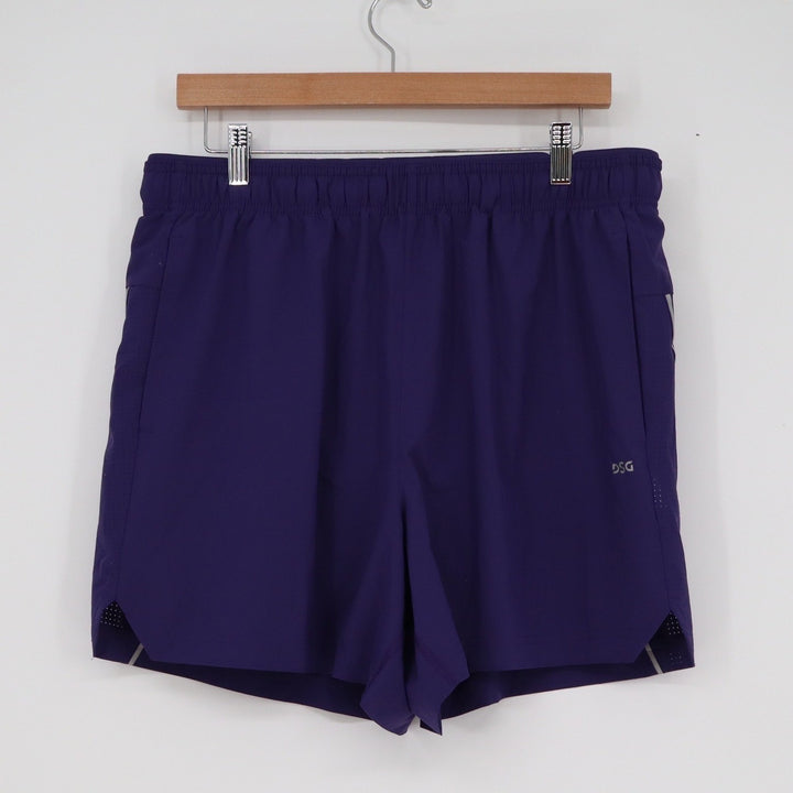 DSG Mens Running Shorts Purple 5 Inch Inseam Lined Athletic Gym Size L