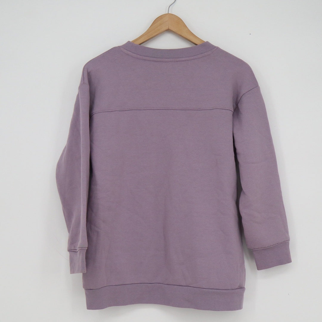 Mondetta Womens Purple Mauve Crewneck Sweatshirt Kangaroo Pocket Small
