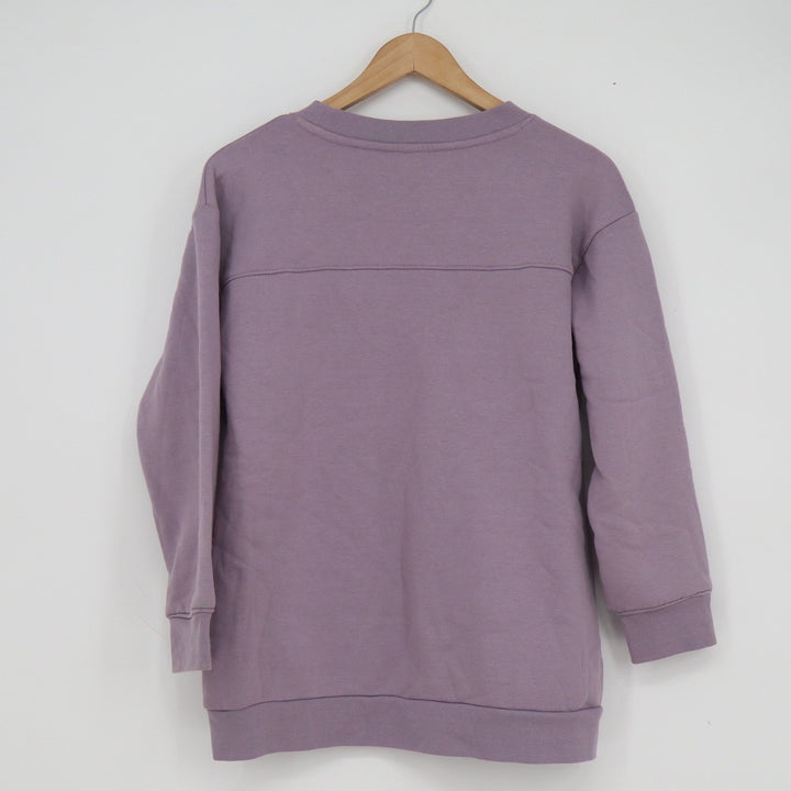Mondetta Womens Purple Mauve Crewneck Sweatshirt Kangaroo Pocket Small