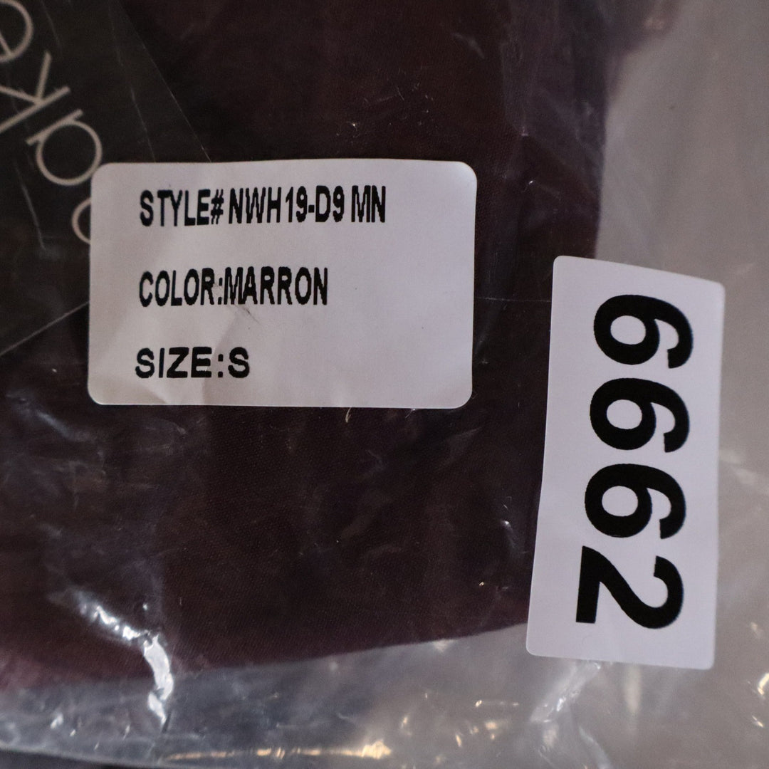Naked Wardrobe Marron Burgundy Faux Fur Trim Cutout Mini Dress Small