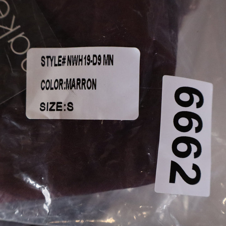 Naked Wardrobe Marron Burgundy Faux Fur Trim Cutout Mini Dress Small