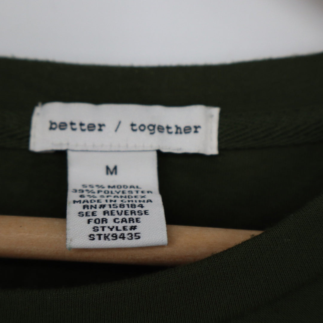 Better Together Forest Green Cropped Sweatshirt Modal Blend Medium