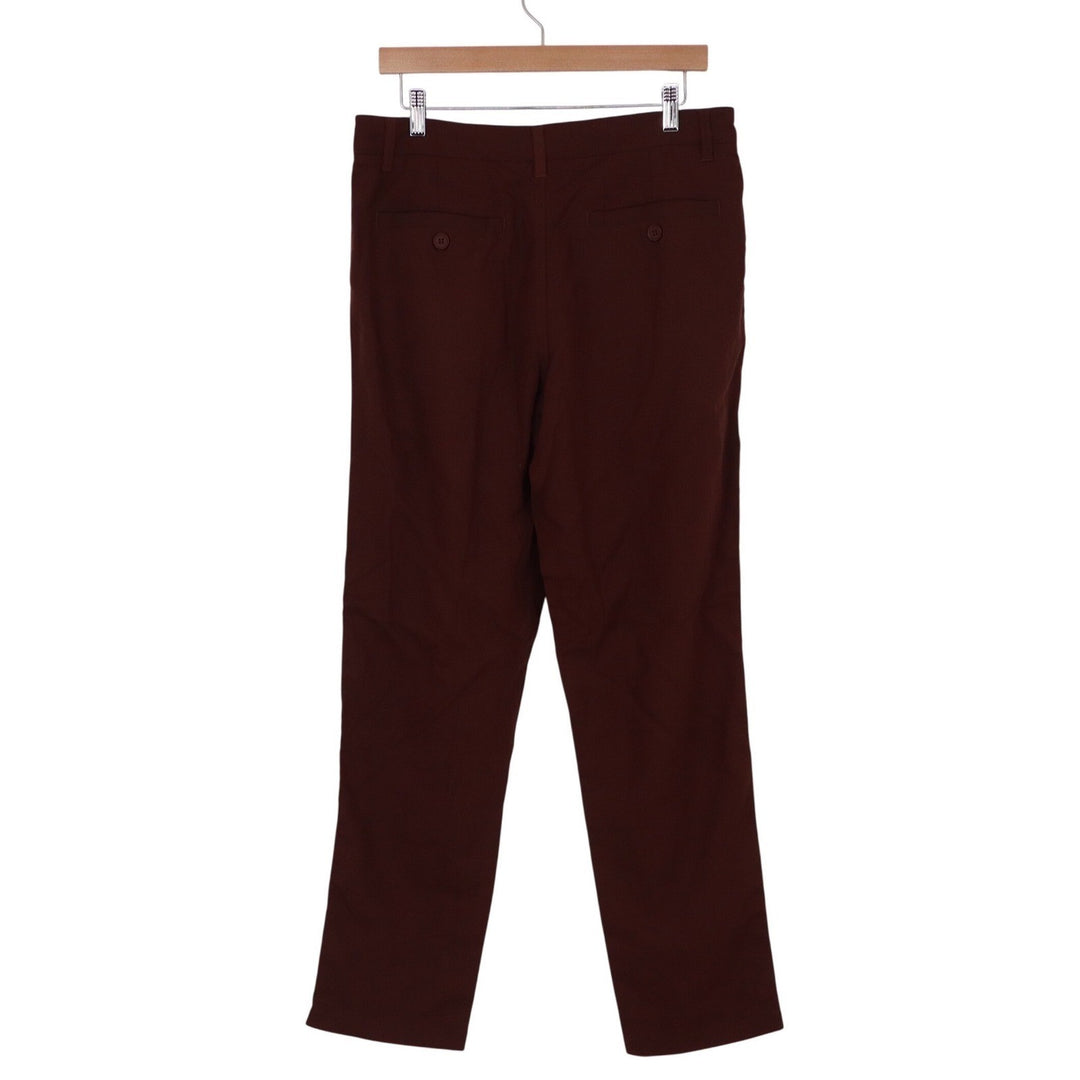 Willit Mens Linen Cotton Blend Drawstring Pants 32x30 Burgundy Maroon Straight