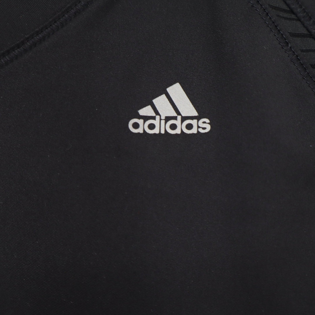 Adidas Top Womens XS Climacool Black Mesh Back Long Sleeve Activewear Excellent