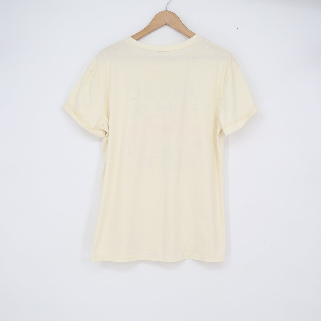 Alphabet Elemeno Graphic Tee Cream Short Sleeve Teacher Shirt XL
