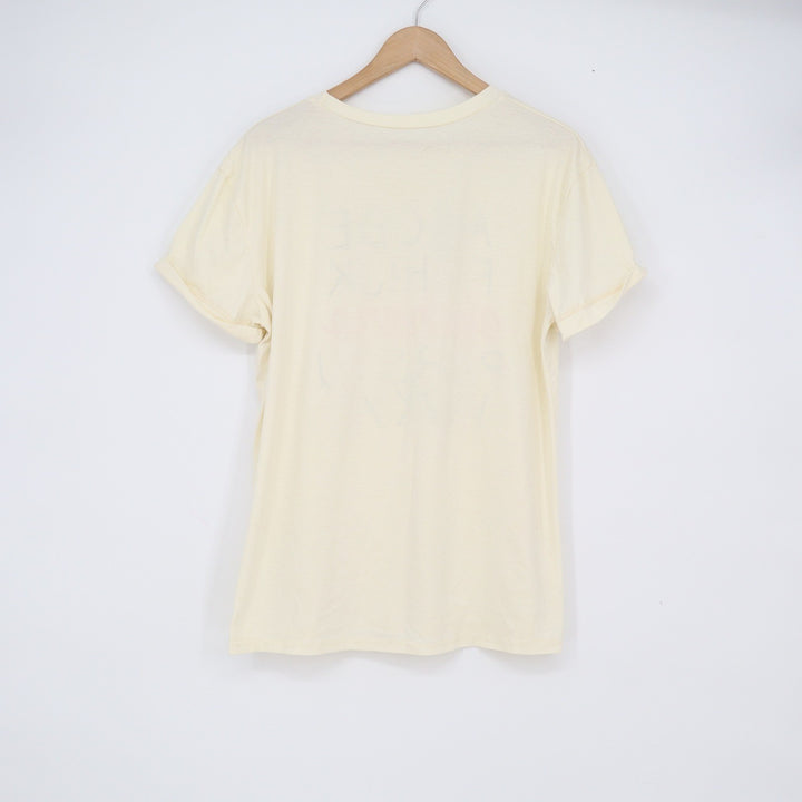 Alphabet Elemeno Graphic Tee Cream Short Sleeve Teacher Shirt XL