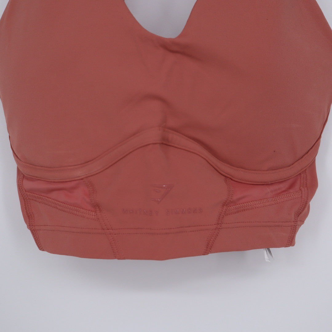 Gymshark Whitney Simmons Sports Bra Coral Pink Racerback XS