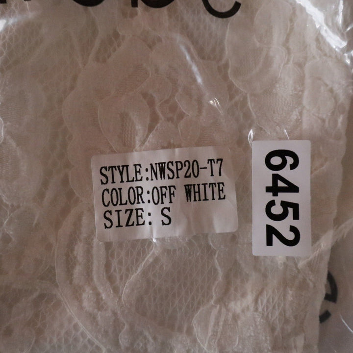 Off White Lace Bustier Crop Top Sweetheart Neckline NWSP20-T7 Small